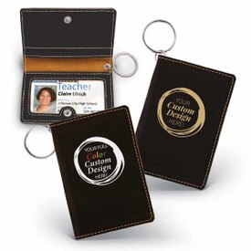 Leatherette ID Wallet Holder Keychain – Marketing Matters