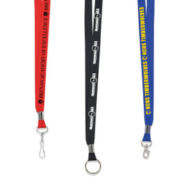 Colorful 36-inch lanyards featuring your one color custom logo