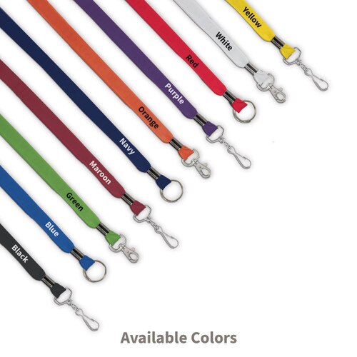 available colors for custom lanyard