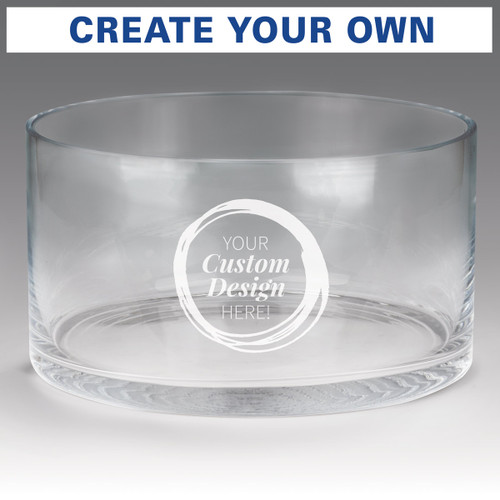 large crystal recognition bowl with create your own option