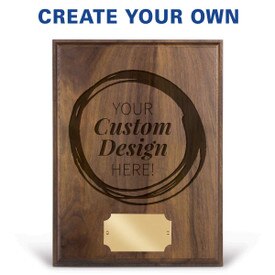 laser engraved solid walnut plaque with create your own option