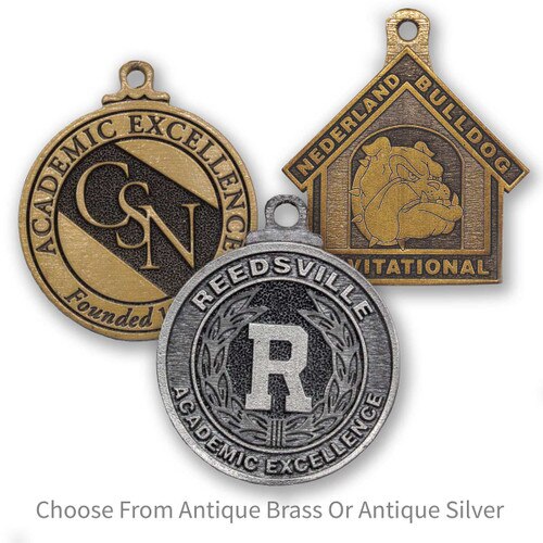 antique gold and silver custom medallions