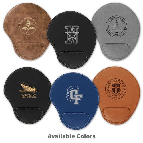 multiple colors of leather mouse pads