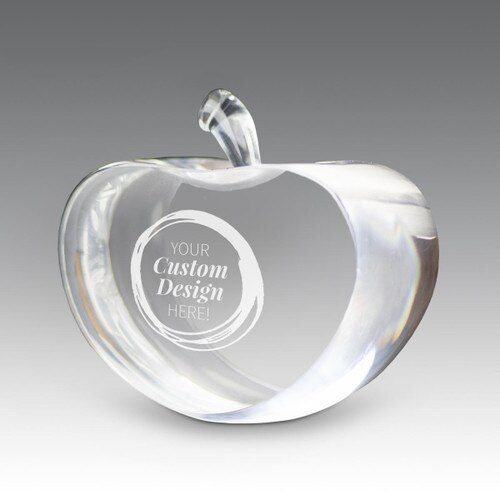 create your own center cut optic crystal apple