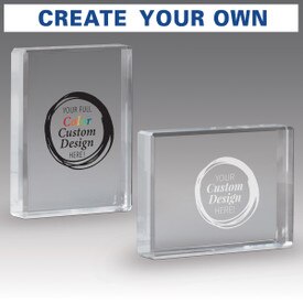 create your own optic crystal paperweights