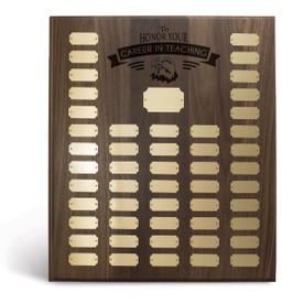 create your own 20" x 22" walnut plaque with several brass plate