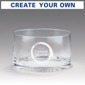 petite crystal recognition bowl with create your own option