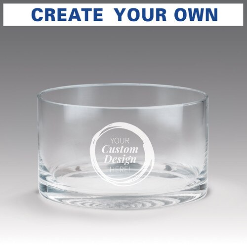 petite crystal recognition bowl with create your own option