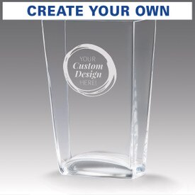 recognition crystal vase with create your own option