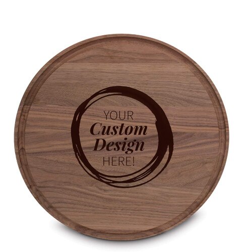 create your own round walnut cutting board