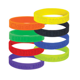 multiple colors of custom wristbands