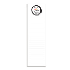 Add your full color school logo on each sheet of this slim notepad making it a great teacher appreciation gift