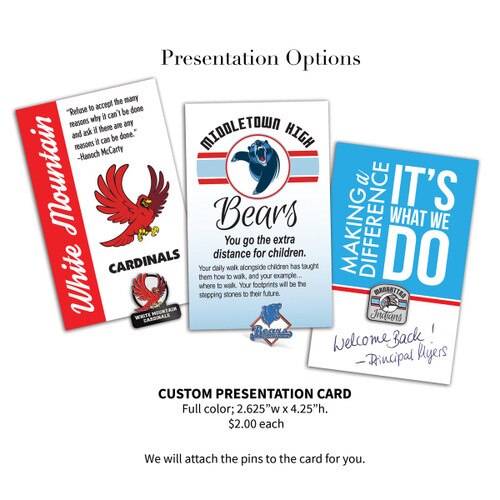 presentation card options for soft enamel lapel pins