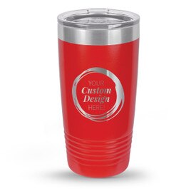 create your own red 20 oz. stainless steel tumbler