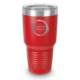 create your own red 30 oz. stainless steel tumbler