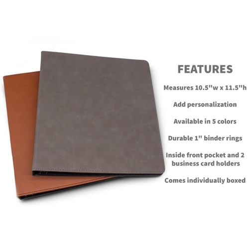 product features for leather notebook