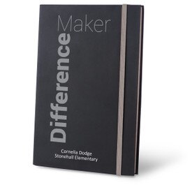 difference maker black journal with gray accents and personalization