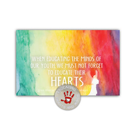 Educating Hearts And Minds Lapel Pin With Presentation Card