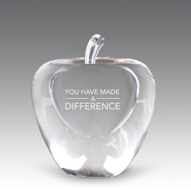 Solid Crystal Apple Paperweight Solid Crystal Apple Paperweight