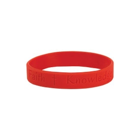 faith knowledge service red silicone wristband