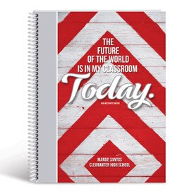 future lesson planner cover red