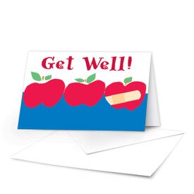 get well note card with an envelope