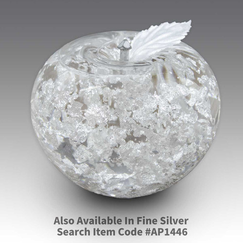 handblown fine silver apple