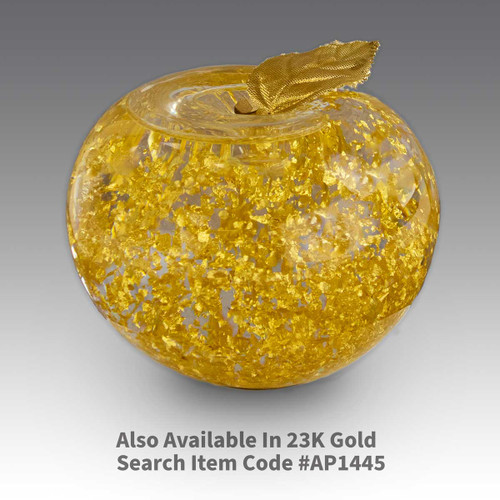 handblown 23k gold apple