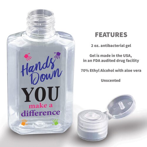 Hands Down You Make a Difference Hand Sanitizer with product features