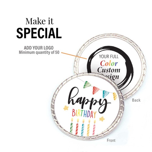 happy birthday kudo coin with add you logo