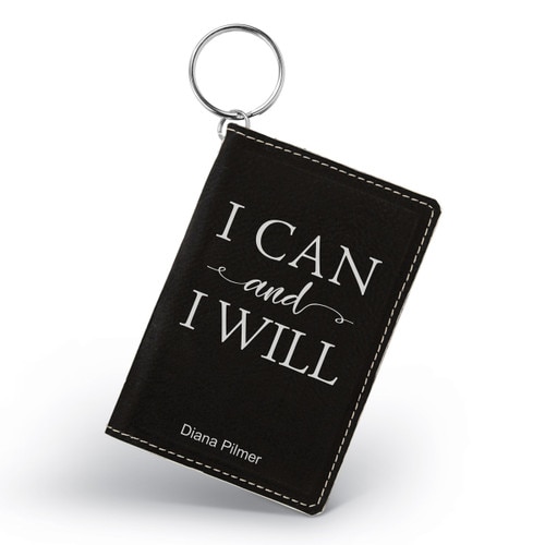 This Leather Keychain Wallet ID Card Holder Features The Inspirational Message “I Can And I Will”