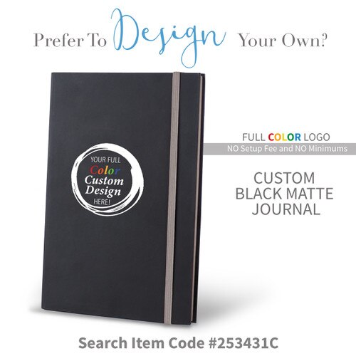 create your own black journal with gray accents