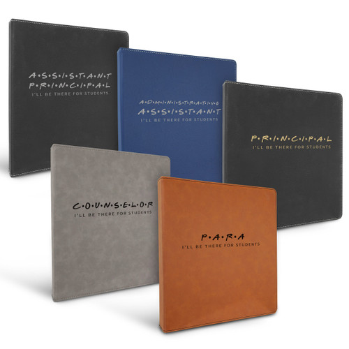 several i'll be there for students leather notebooks