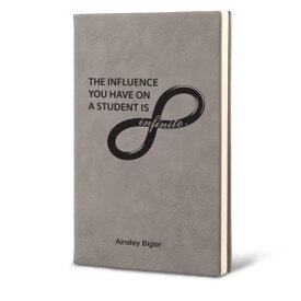 Richly textured hardbound journal featuring the inspirational Infinity message. 9 colors to choose from.