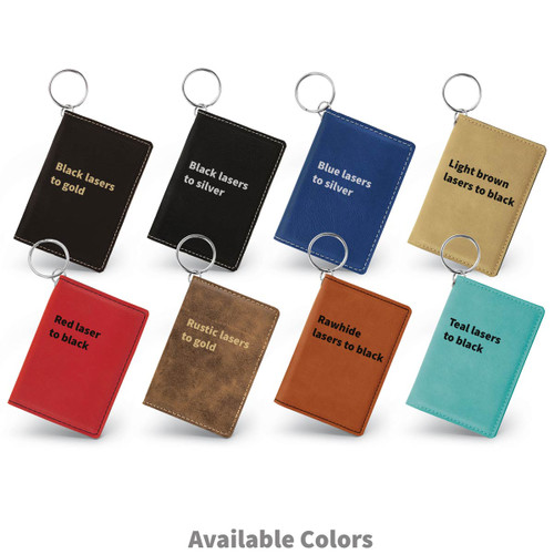 multiple colors of leather id card holders