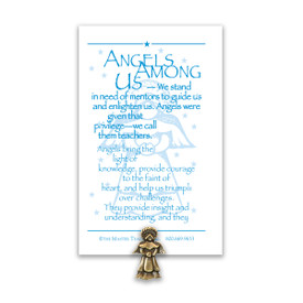 angel lapel pin with message card