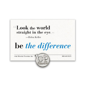 be the difference lapel pin with message card