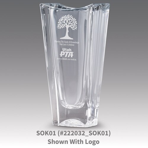 lasting impressions crystal vase with seeds of knowledge message
