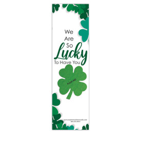 This Seed Paper Bookmark Grows Wildflowers and Features The Inspirational Message “We Are So Lucky To Have You”