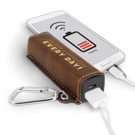 rustic power bank with making a difference every day message