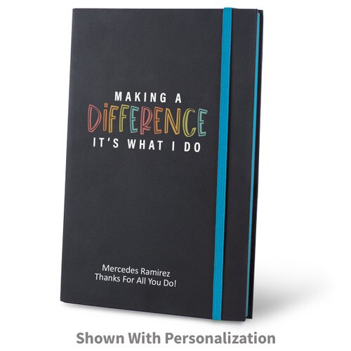making a difference black journal with personalization