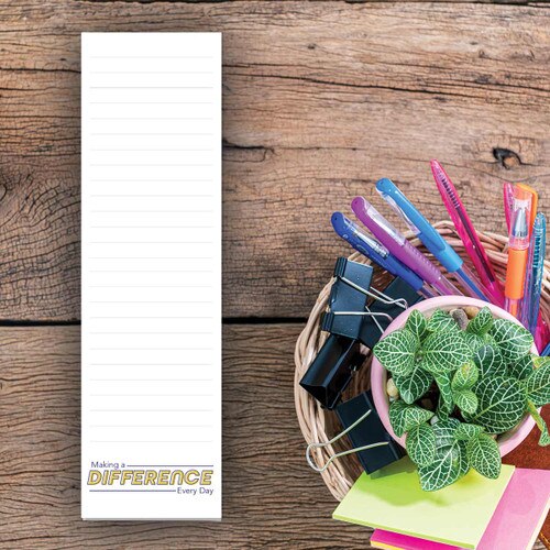 making a difference every day notepad sitting on a desk