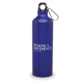 24oz. carabiner canteen featuring the inspirational message Making A Difference #teacherlife. 5 colors to choose from.