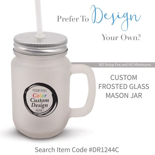 create your own frosted mason jar