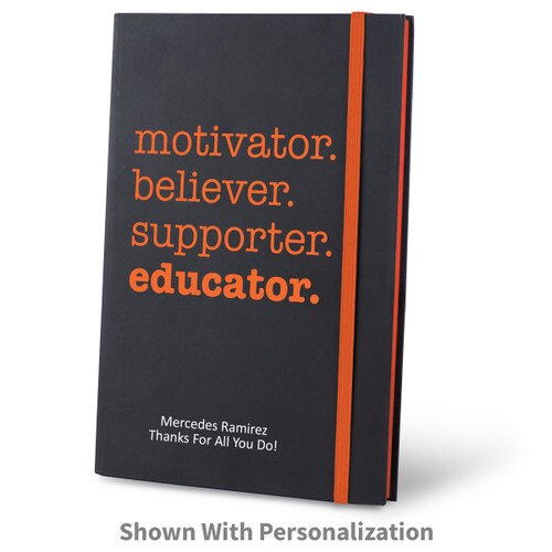 motivator black journals with personalization