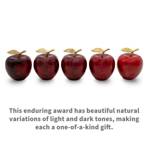 different colors variations of natural stone apples