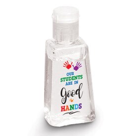 1 oz. Antibacterial Hand Sanitizer Gel Featuring The Inspirational Message “Our Students Are In Good Hands”