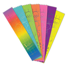 colorful satin ribbons with foil-stamped perfect attendance message