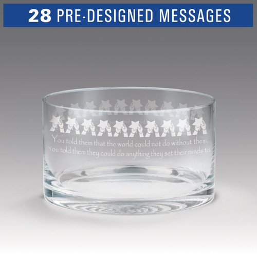 petite crystal bowl with star polisher message