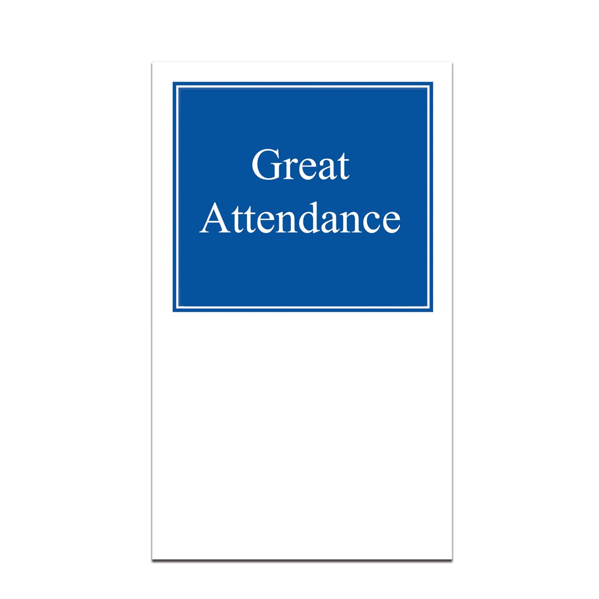 pocket card with great attendance message